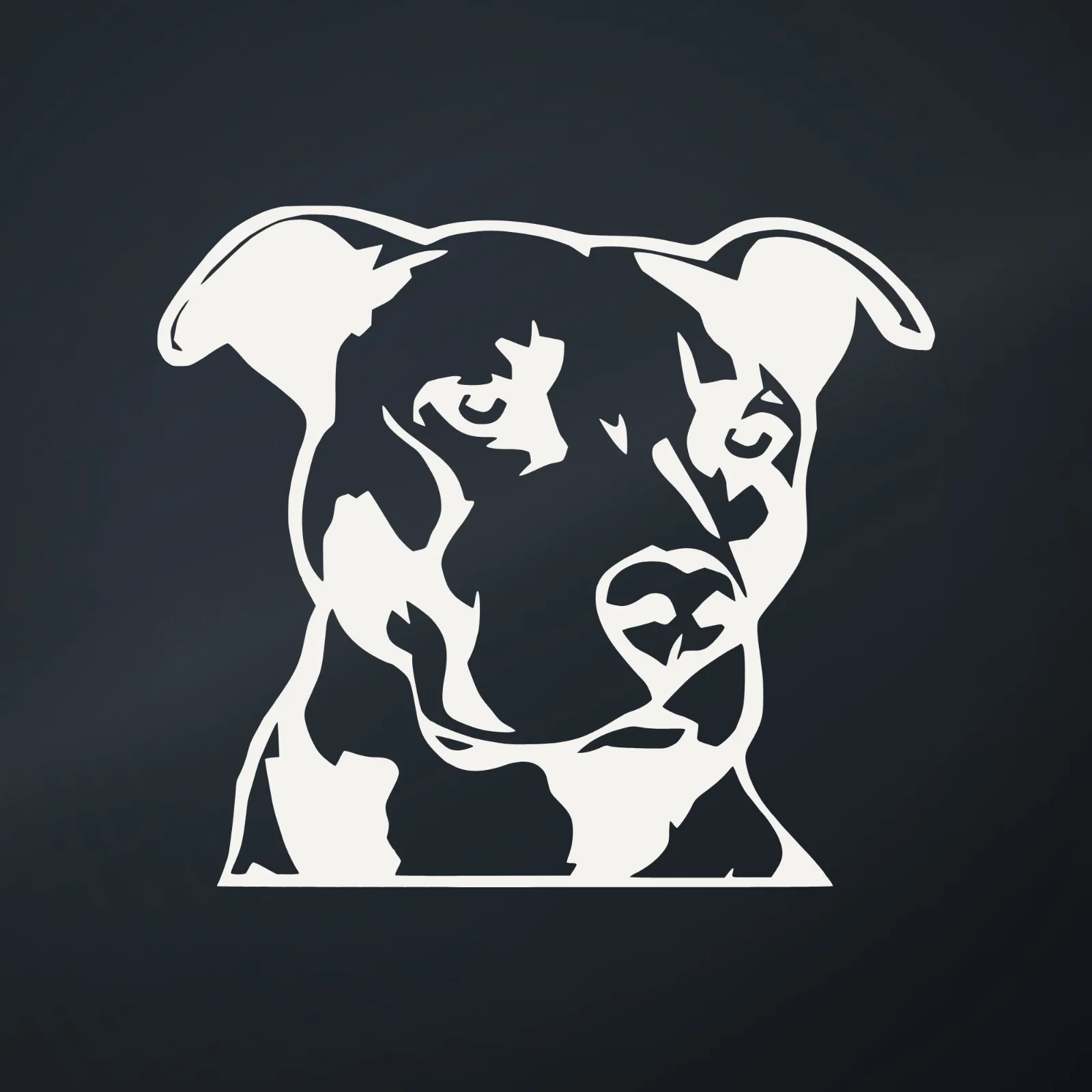 Ranger Pro Pit Bull Head Decal